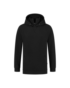 Sherman Raglan hoodie met rits kraag en getapete ritsen