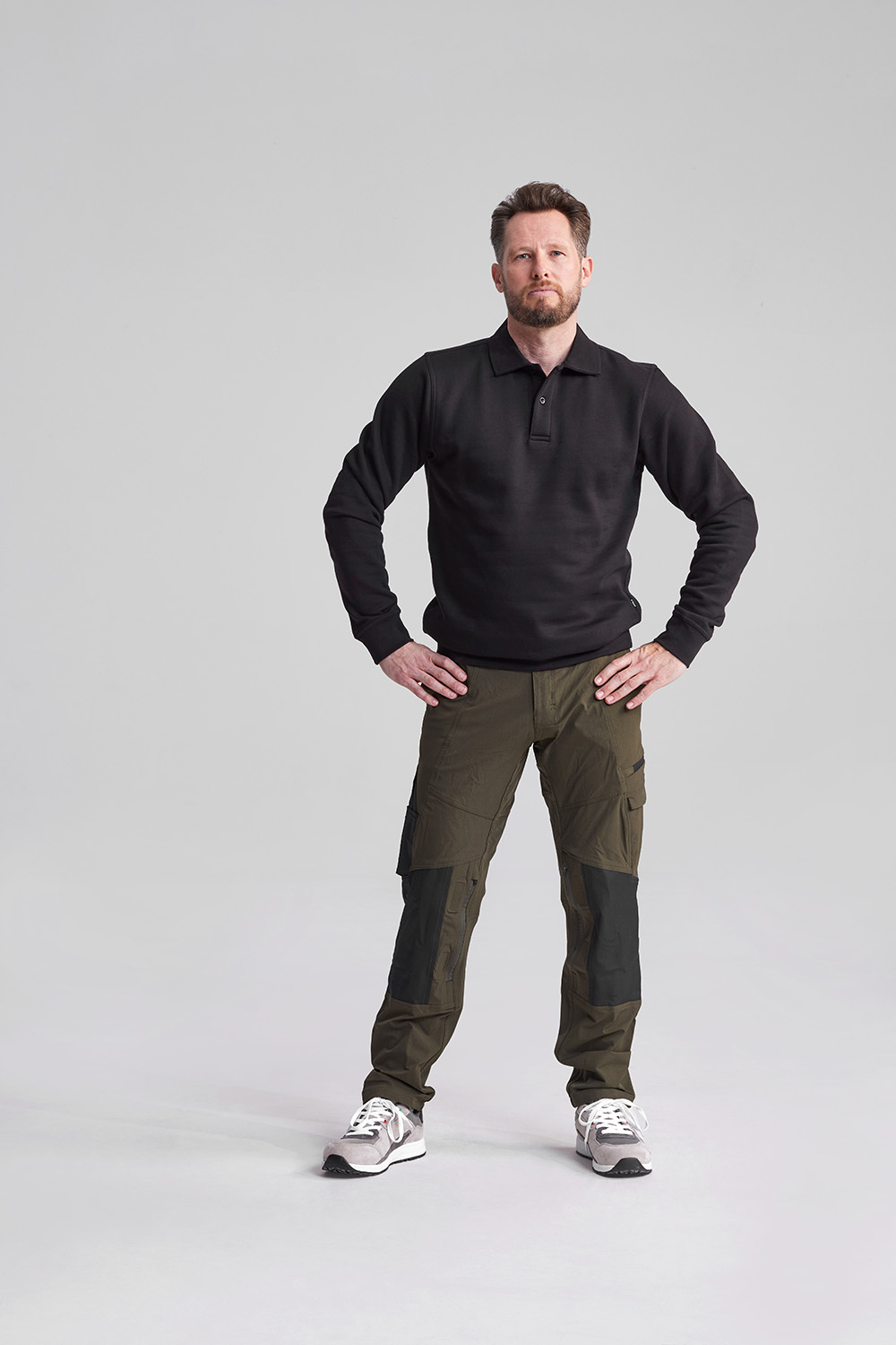 Sinton Polosweater met boord